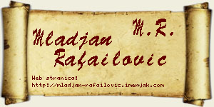 Mlađan Rafailović vizit kartica
